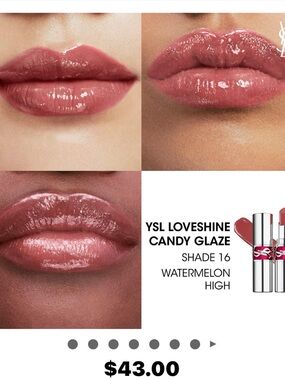 NEW in Box YSL SHADE LOVESHINE CANDY GLAZE Watermelon High Lipgloss Lipstick